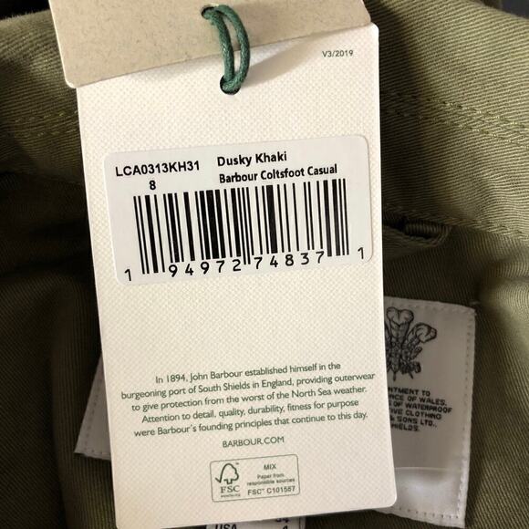 Barbour Coltsfoot Casual Jacket Cotton Twill Utility Dusky Khaki Green NWT 4 UK8 - Picture 6 of 6